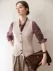 Chaleco de Punto de Punto de Cruz para Mujer Estilo Otoño/Invierno Moda Europea Capa Interior Top sin Mangas Absolutamente Hermoso Ropa Exterior Chaleco de Punto