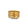 Anillo Minimalista con Forma de Arco Grueso Anillo de Círculo Liso Versátil Chapado en Oro de 18 Quilates Anillos Audaces y Elegantes