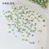 Pedras de Strass Irregulares para Unhas Zircônia Verde Fruta Chanfrada Celeb da Internet Super Brilhantes Verde Claro Fresco Mini Base Plana