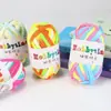 Tiras de Tela Teñidas en Degradado para Bolsas Tejidas a Mano DIY, Kit de Materiales para Pantuflas de Ganchillo Antipelusa, Alfombra de Cojín Tejido Denso