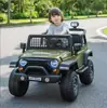 Coche eléctrico infantil de cuatro ruedas con control remoto vehículo todoterreno coche de juguete para bebé doble asiento doble carrito Wrangler