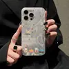 Funda Láser Colorida con Forma de Galleta para iPhone 17 Pro Max, Compatible con Modelos de Agujero Grande 14/15, Anticaídas para 13