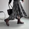Botines Chelsea de piel de vaca de primera capa de alta calidad para ir al trabajo cómodamente 2025 Tacón medio grueso Versátiles Punta redonda Cuero genuino Botines cortos para mujer