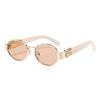 Nuevas Gafas de Sol de Estilo Europeo y Americano para Mujer 2025, Gafas de Sol de Moda con Montura Ovalada de Metal, Gafas de Sol Retro para Comercio Transfronterizo