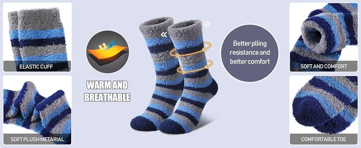 Mens Fuzzy Socks