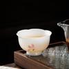 Copa Maestra de Porcelana Blanca Jade Hielo Taza de Té Hogar Cerámica Kung Fu Logotipo Producción Venta al por Mayor Negocio Souvenir Fabricante