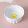 Tigela Dupla Cerâmica para Gatos, Tigela de Água com Proteção de Pescoço, Boca Inclinada Elevada, Tigela de Comida para Gatos, Tigela de Água, Tigela para Pets, Acessórios para Pets