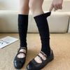 Meias Femininas Largas de Outono e Primavera Estilo Miu Polainas Cinzas com Pé Meias de Cano Longo Meias Femininas Estilo Ballet Meias de Algodão Atacado