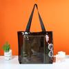 Estoque promocional plástico preto transparente PVC bolsa roupas bolsa de compras LOGO pode ser impresso