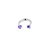 1.2X8/10Mm Europeu e Americano Redondo Rosca Interna Zircônia Ferradura Haste Argola de Nariz Piercing Corporal Zircônia C Haste Aço Titânio