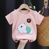 Camiseta infantil de manga curta algodão meninas verão bebê bebê verão roupas infantis nova jaqueta de meninos uma geração de cabelo