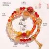 Qual Pulseira Ao Bing Lingzhu Estilo Étnico Pílulas Mágicas Olho de Tigre Dourado Cristal Torre Amarela Pulseira Feminina Cabaceira Círculo Gan Kun Pulseira