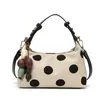 Bolso de mano de lunares transfronterizo, nuevo bolso de hombro y bandolera estilo coreano, bolso popular para mujer, bolso pequeño exquisito, bolso tipo dumpling, bolso de axila