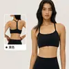 Sujetador deportivo Lycra Doble 6 para mujer con almohadillas en el pecho, espalda en Y, tirantes finos, sujetador de yoga, escote cuadrado, ropa interior para fitness
