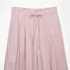 Para Comércio Exterior Transfronteiriço Europeu e Americano Roupas Femininas Aliexpress Mais Vendidas Verão Solto Casual Listrado Amarração Calças de Perna Larga