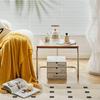 Mesa de Centro Vintage para Sala de Estar, Juego de Mesas Pequeñas para Té para el Hogar, Lujo Ligero Moderno Tendencia Ratán Simple Acero Inoxidable Ins