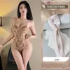 Dormir Borracho Viento Divertido Encaje Bordado Hueco Sexy con Tirantes Pijama Malla Tentación Conjunto Estilo Europeo y Americano