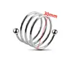 Productos para Adultos Hombres Anillo Sexy Onda Sm Anillo Metálico para Pene Anillo de Cuentas Deslizantes de 6 Bolas Anillo para Pene de Acero Inoxidable