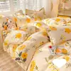 Cama de Dormitório Lençóis de Cama Conjunto de Três Peças Duplo Conjunto de Duas Peças Roupa de Cama Simples para Estudantes Capa de Edredom de Algodão Lavado Conjunto de Quatro Peças Metabo
