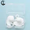 Tapones para los oídos para nadar al por mayor tapones para los oídos de silicona en espiral tapones para los oídos impermeables para nadar traje con clip para la nariz tapones para los oídos nuevos mejorados fábrica