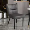 Silla de comedor simple estilo italiano, silla moderna de respaldo alto de alta gama, adecuada para uso doméstico, una silla de comedor lujosa y minimalista, silla de cuero cómoda y elegante para el ocio