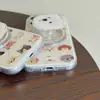 Soporte Magnético de Gato y Cachorro Lindo Funda para Teléfono Móvil 17Promax Adecuado para 16Pro Magnético Doble Capa 14Pro/15