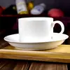 Taza de Té de la Tarde de Cerámica para Oficina y Cafetería Regalo Creativo Taza de Café de Porcelana Ósea Feto Blanco Platillo