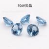 Gema sintética nano de cristal azul afilado redondo, verde, de 0,8 mm a 10 mm, resistente a altas temperaturas, con juego de cera, piedra desnuda, venta al por mayor de fábrica