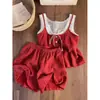 Pijama de Camisola Floral de Encaje Dulce y Festivo para Niñas, Nuevo Set de Ropa de Casa con Shorts Talla Grande Primavera 2026
