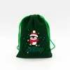 En stock Bolsa de Regalo de Dulces Navideños Bolsillo Paquete de Franela Regalo de Navidad Seguro Bolsa para Frutas Bolsa de Empaque para Almacenamiento de Snacks