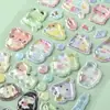 Pegatinas 3D de Cristal Repujado Estilo Japonés de Dibujos Animados, Pegatinas Sólidas de Resina de Cristal para Diario DIY, Pegatinas de PVC para Decoración de Teléfono