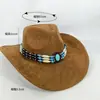 Sombreros multicolores de otoño e invierno transfronterizos, sombreros de fieltro estilo vaquero retro europeo y americano, sombreros fedora negros para hombre, sombreros de jazz para mujer