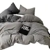 Juego de Cama de Color Sólido Simple de Cuatro Piezas Juego de Tres Piezas de Funda de Edredón de Felpa Cepillada Suministro Directo de Fábrica Venta al por Mayor de Comercio Exterior Dropshipping