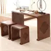 Mesa de Caligrafía, Mesa de Estudio China Tradicional, Madera Maciza, Estilo Antiguo, Estilo Clásico Chino, Mesa y Sillas de Go, Clase de Entrenamiento, Salón de Clases para Estudiantes