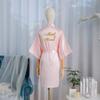 Maid honor morning gown lady nightgown wedding makeup madrinha grupo de casamento quimono cardigan roupão de banho cross-border supply