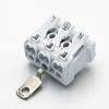 Bloque de Terminal de Tres Posiciones de Punto Pieza de Puesta a Tierra Bloque de Terminal Push-In Plug-In sin Tornillos 923-3P Bloque de Terminal Rápido