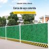 Cercamento de Obra Cercamento de Obra de Construção de Estrada Municipal Cercamento Isolante Temporário Móvel Cercamento de Aço Colorido à Prova de Vento
