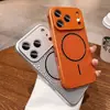 Adecuado para iPhone 17 Pro Ventana Grande Refrigeración por Hielo Transpirable Magnético Funda para Teléfono Apple 15 Colorida Hueca