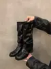 Botas de tacón alto, estilo retro, hasta el tobillo, marrones, botas de montar de caña larga, zapatos de mujer, nueva colección otoño/invierno 2024, botas de media pantorrilla