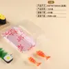 Caja rectangular desechable impresa para sushi y sashimi de salmón, empaque estilo japonés para venta en puestos, con tapa, adecuada para salidas de primavera y como lonchera