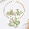 Conjunto de Colar e Brincos de Metal Transfronteiriço Europeu e Americano Amor Colar Feminino Luxo Leve Colar Sofisticado Joias Simples de Nicho Atacado