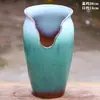 Vaso de flores carnudo doméstico fita de incisão alta entalhe planta zisha cerâmica penhasco pilha velha vaso respirável