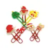 Clip para sujetapapeles navideño que brilla en la oscuridad, marcapáginas de goma blanda, clip marcador de página para libro de estudiante, pequeño regalo de Navidad, en stock