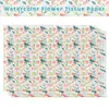 Papel de Copia Floral para Acuarela Wx311 17g, Papel de Regalo a Prueba de Humedad para Dulces, Papel de Seda con Decoración de Flores