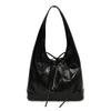 Bolsa Saco de Moda Nicho com Laço para Mulheres Outono 2025 Novo Estilo Preguiçoso Bolsa de Ombro Único Bolsa de Braço