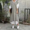 Colete longo acima do joelho estilo coreano solto tamanho grande suéter estudante estilo bf manga morcego vestido suéter moda