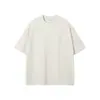 Nuevo Producto de Manga Corta 275g Tono Tierra Holgado Camiseta de Manga Corta Lisa para Hombre Niebla Algodón Puro Marca Trendy para Hombre Ropa para Hombre Tallas Grandes