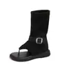 Sandalias Romanas de Tira de Dedo Estilo Simple de Caña Alta para Niñas 2026 Verano Nuevas Botas de Verano Huecas de Punta Abierta para Niños Sandalias de Bebé