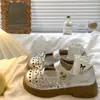Sandalias Caladas para Niñas Mary Jane Zapatos de Piel 2026 Verano Nuevas Sandalias Cerradas para Niños Zapatos Versátiles para Niños Mayores