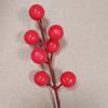 Fruta Vermelha Simulada 12 Garfos Fruta Azevinho Fruta da Fortuna Decoração de Ano Novo Fruta Vermelha Sala de Estar Enfeites de Frutas Vermelhas Natal Fruta Vermelha